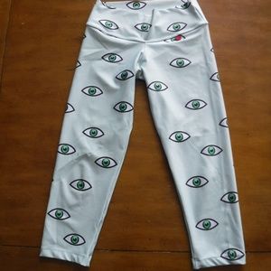 FiTMama Apparel Athletic Capri Green Eye S xs